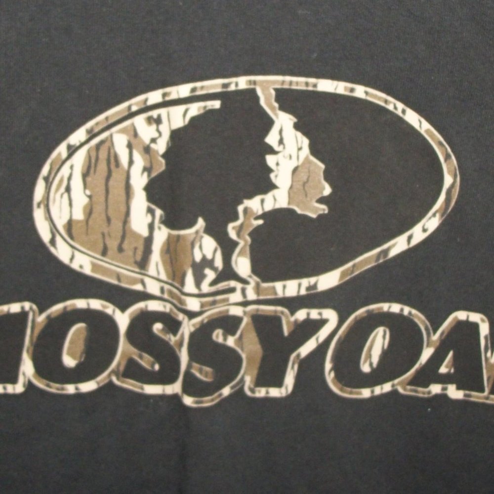 Gently Worn Black Mossy Oak T Tee Shirt XXL  2X